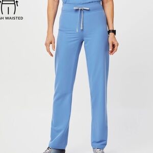 NEW Figs Livingston Basic Scrub Pants in Ceil Blue